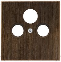 Лицевая панель Jung LS990 metal для 3-м. розетки TV+R+SAT античная латунь картинка